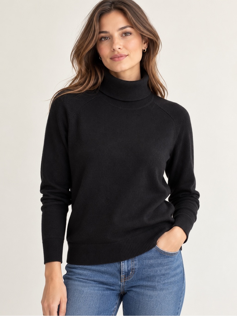 Quince Mongolian Cashmere Turtleneck Sweater Black S NWT Quiet Luxury